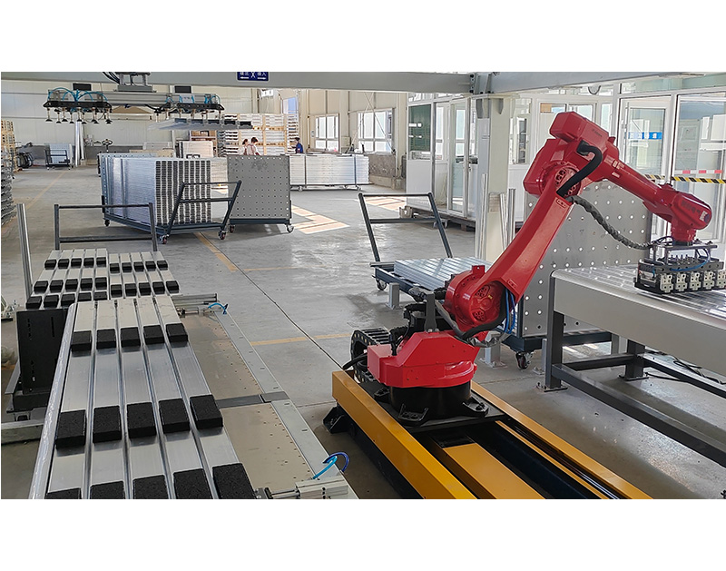 光伏鋁型材涂膠機器人生產線